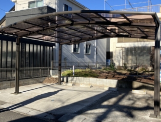 雨の日も心地よく過ごせる、フーゴRで整えた駐車スペースのかたち～千葉県佐倉市 F様～