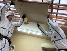 【天井の変色やシミは危険サイン】雨漏りで傷んだ作業場天井を木下地から頑丈に復旧～千葉県花見川区 M様～